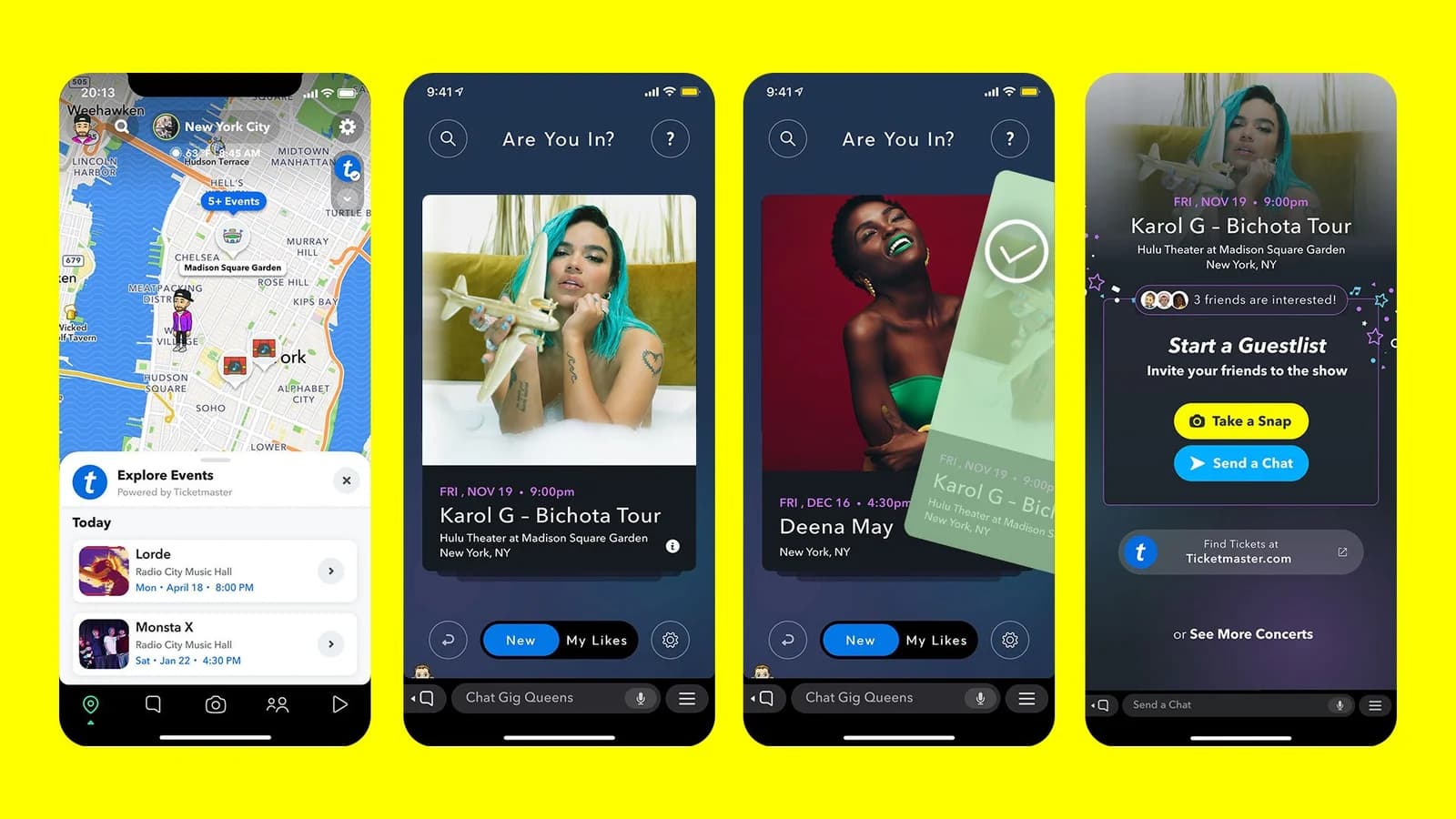Snapchat's new partnership will now allow you to go to live concerts