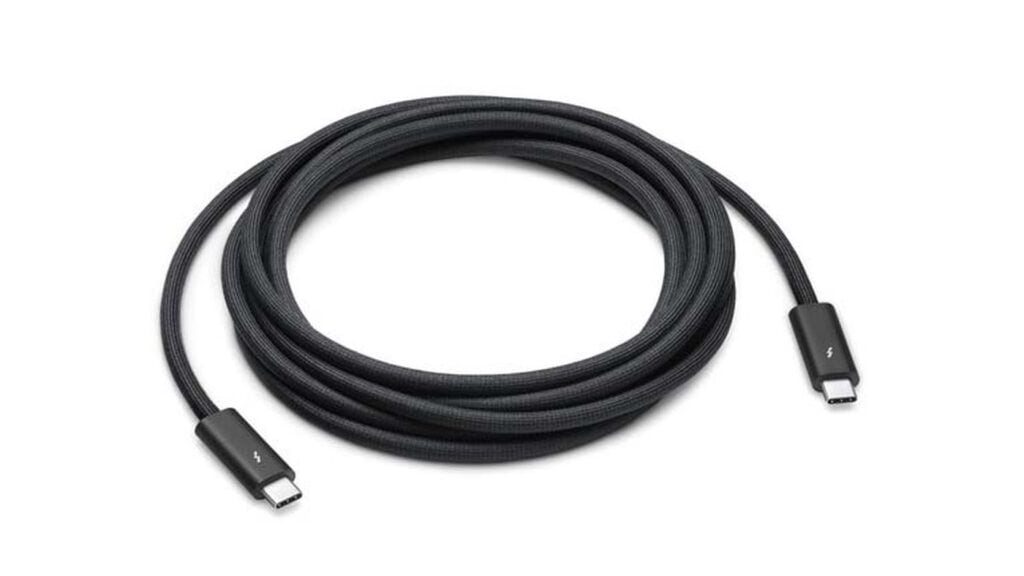 The 3-meter Apple Thunderbolt 4 cable costs 9, and it’s your only choice.