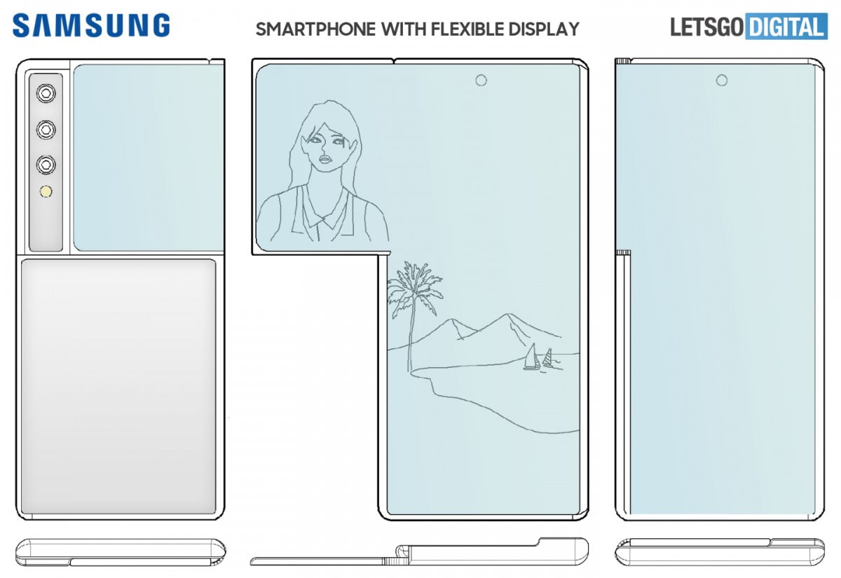 Samsung just patented a phone with a sideways folding display, the new LG.