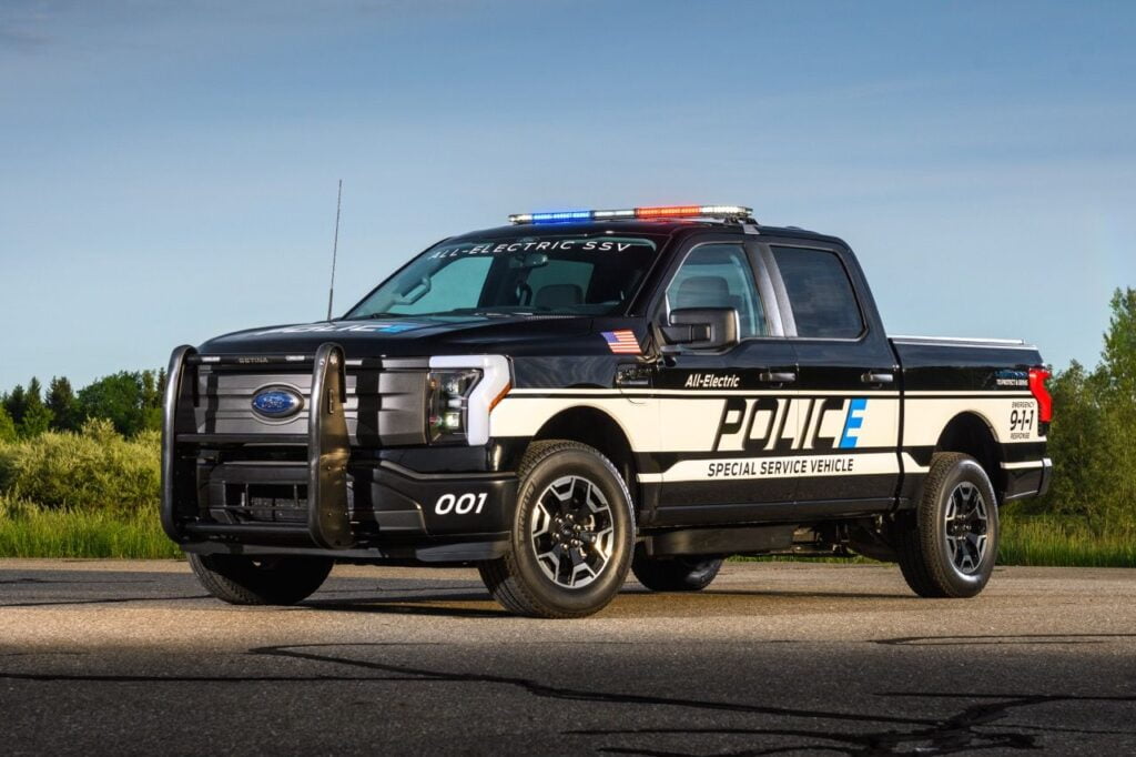 Ford just unveiled a Ford F150 Lightning made for Cops