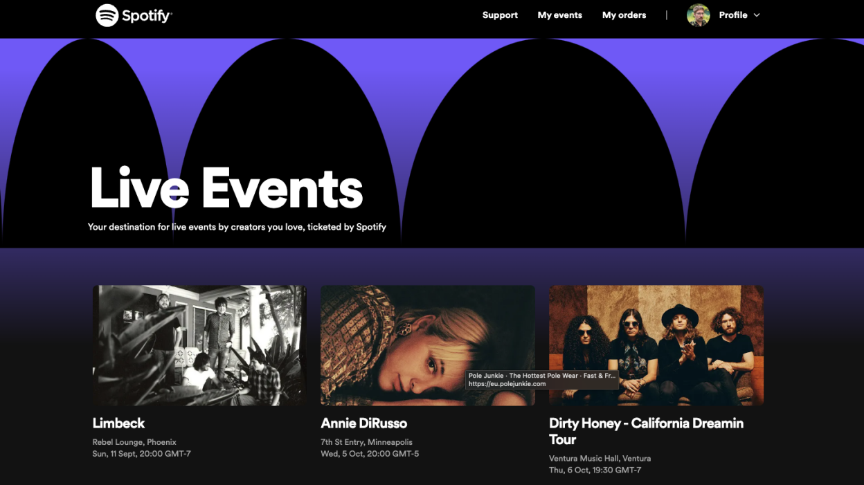 Spotify will now start selling concert tickets themselves