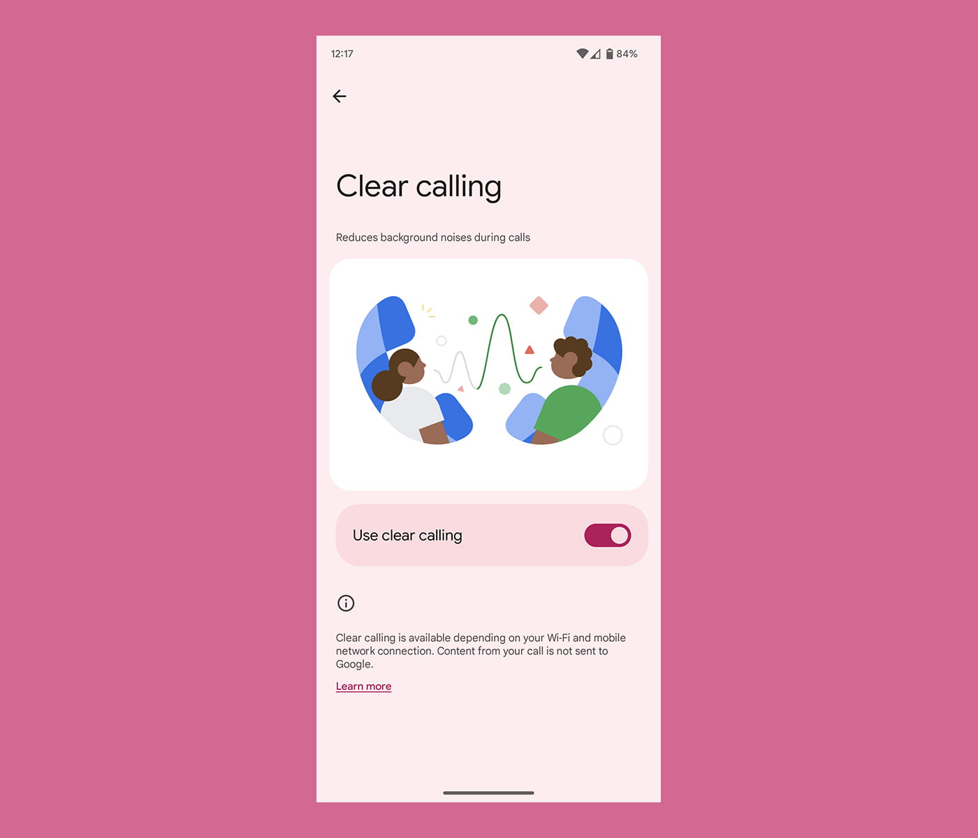 Clear Calling is now exclusively available for the Pixel 7 and 7 Pro